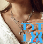 Moon Necklace• Map Necklace• 2 Layers Chain • Two Layer Necklace•3 Layered Necklace• Three Layered Necklace• Gift - Image 5