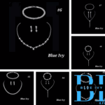 Silver Necklace Bridal Necklace Set Prom Necklace Bridesmaid Necklace Bracelet